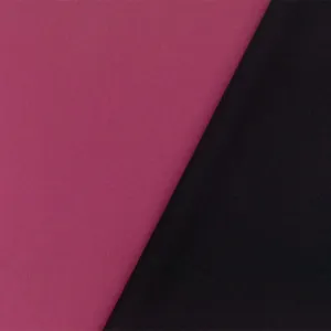 Modern Pink-Black Solid Stretch Double Knit Fabric