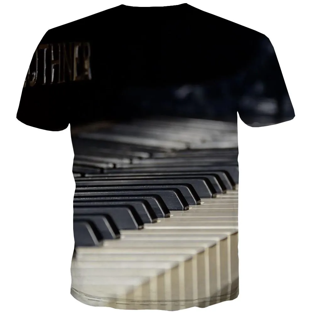 Music T shirts Men Instrument Tshirts Novelty Retro T-shirts 3d Electronic Tshirts Casual