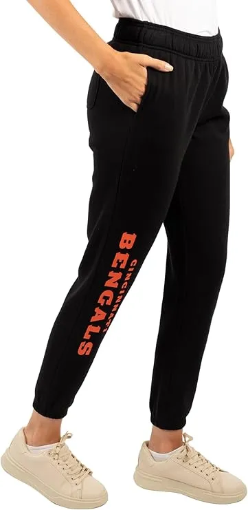 NFL Official Women's Super Soft Fleece Jogger Sweatpants|Cincinnati Bengals