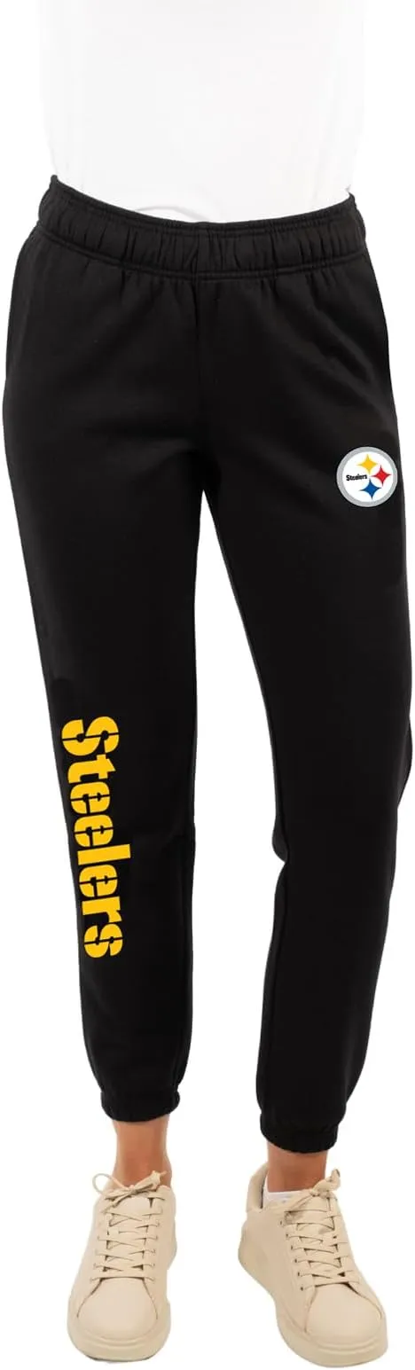 NFL Official Women's Super Soft Fleece Jogger Sweatpants|Pittsburgh Steelers