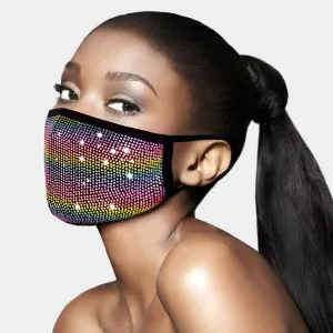 Nori Multi Rhinestone Embellished Fashion Mask