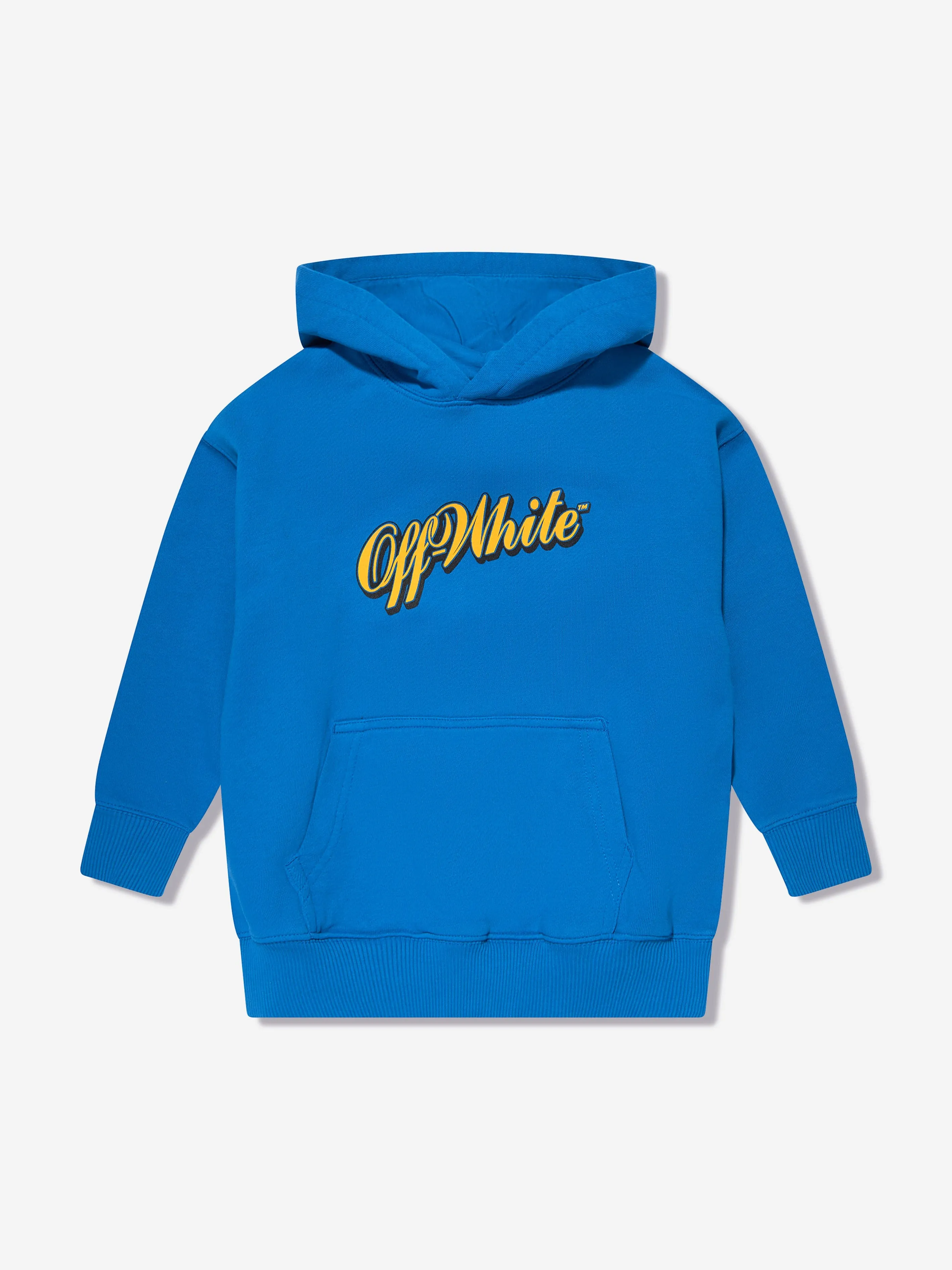 Off-White Boys Baseball Logo Hoodie in Blue