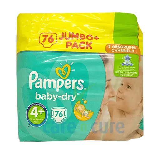 Pampers Baby Dry Diapers Jumbo Pack Size 4  , 76 Diapers