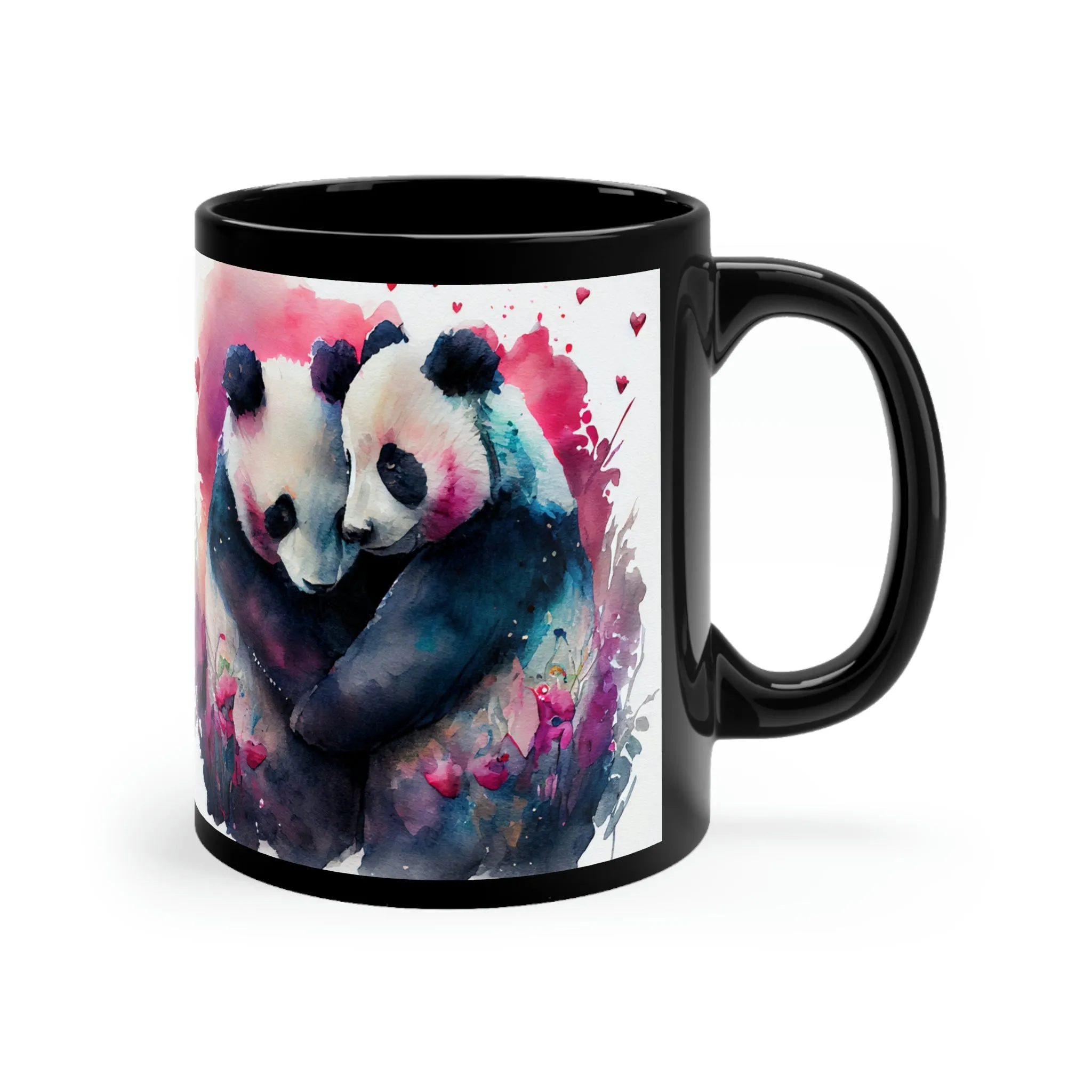 Panda 06 - Black Mug 11oz