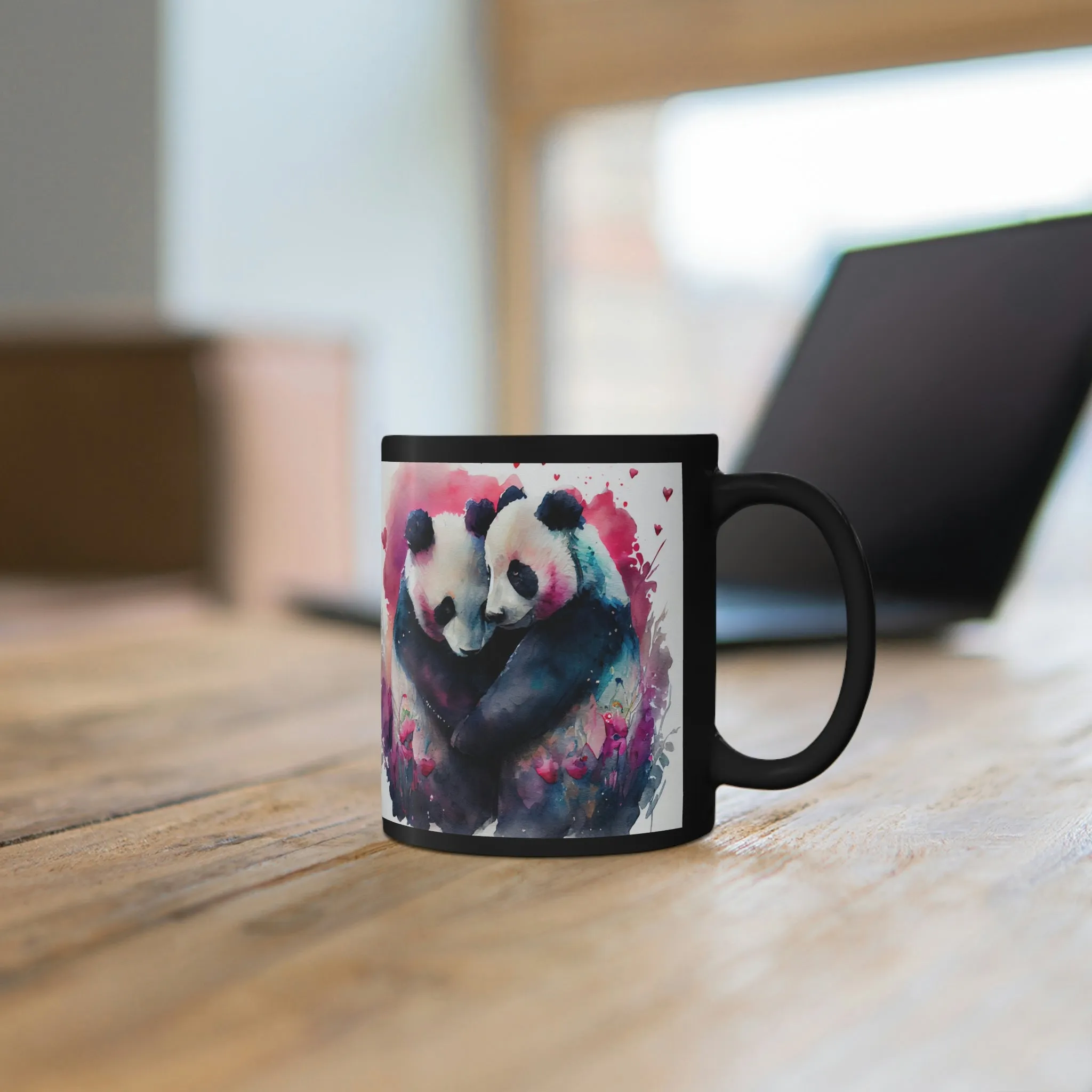 Panda 06 - Black Mug 11oz