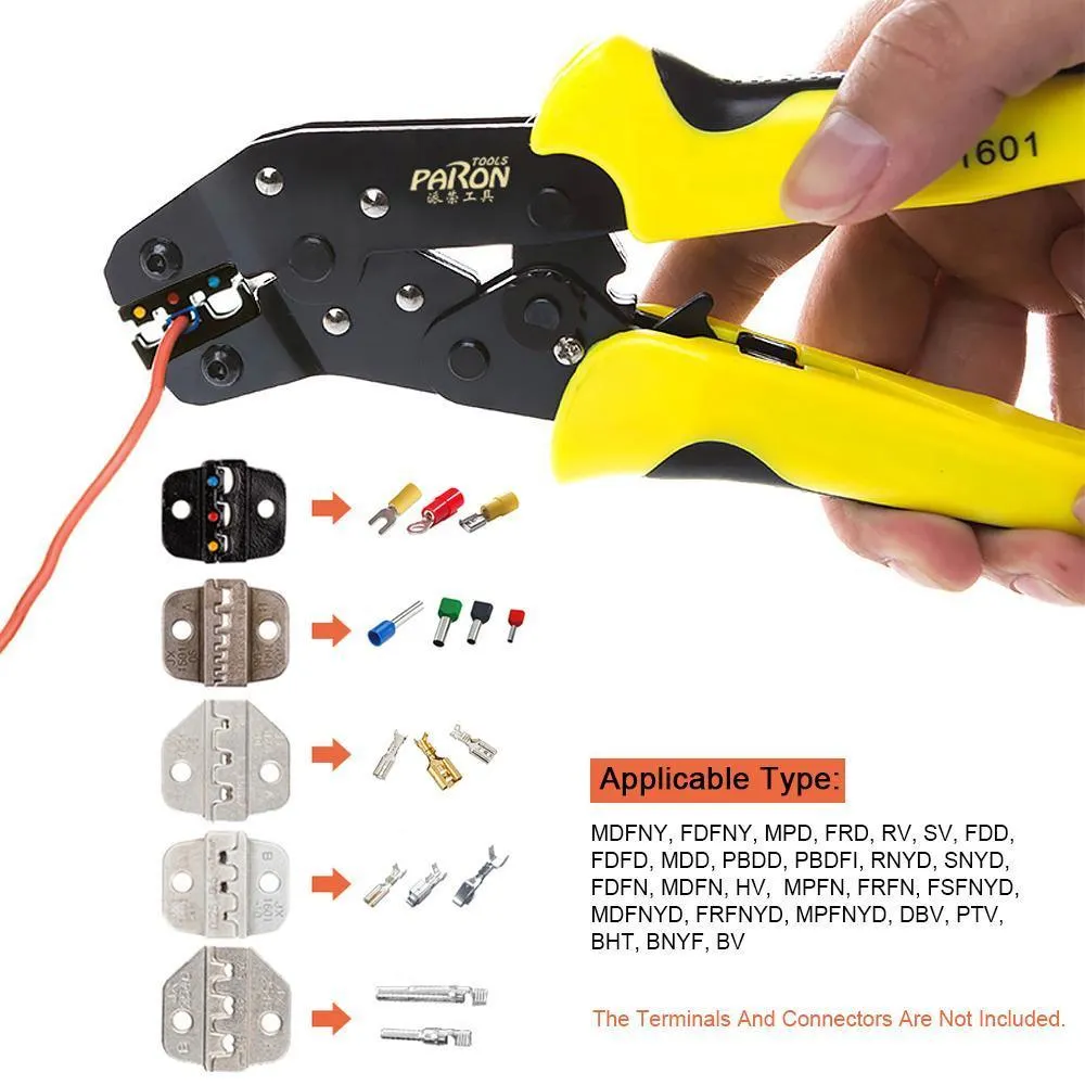 Paron JX-D5301S Multifunctional Ratchet Crimping Tool Wire Strippers Terminals Pliers Kit