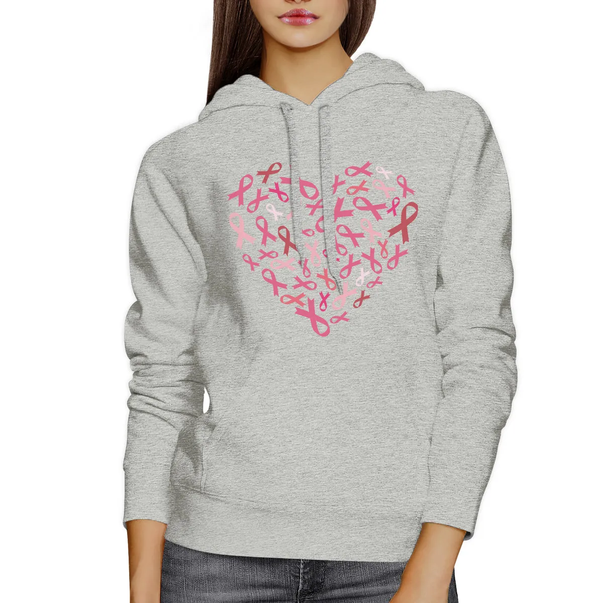 Pink Ribbon Heart Hoodie