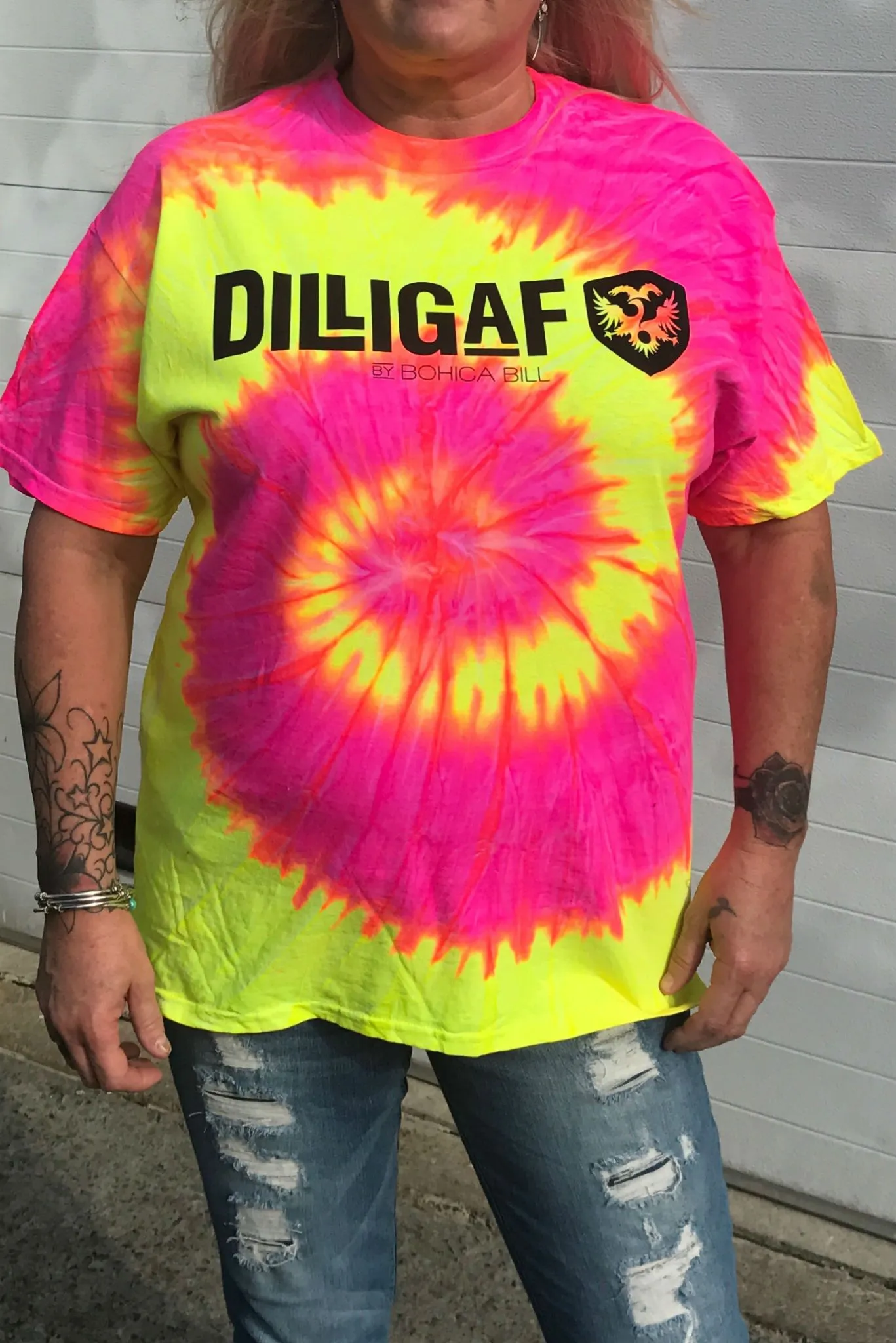 Pink Yellow Swirl - Full figure shirt