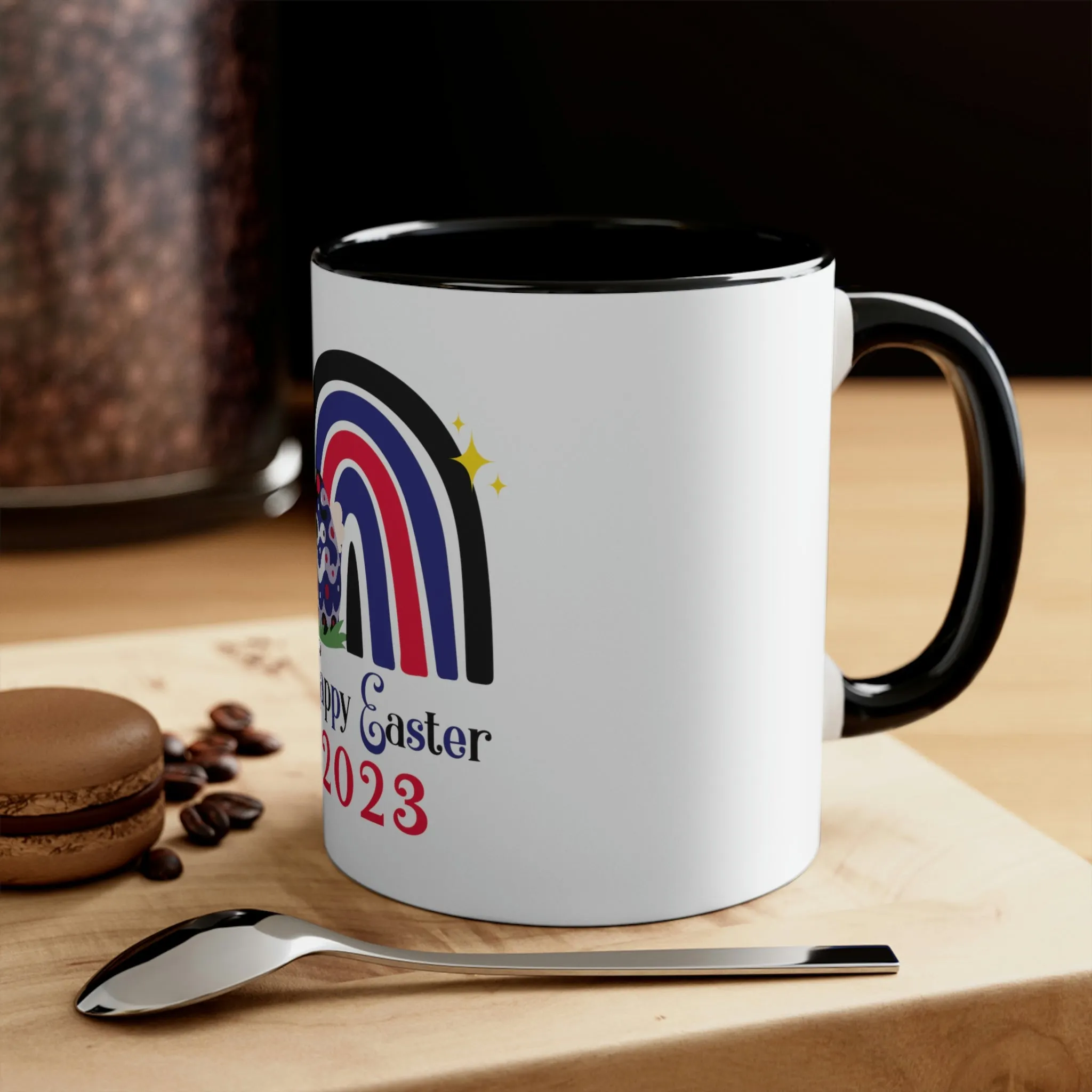 Polyamory Flag Accent Coffee Mug Easter Festival - Happy Easter 2023