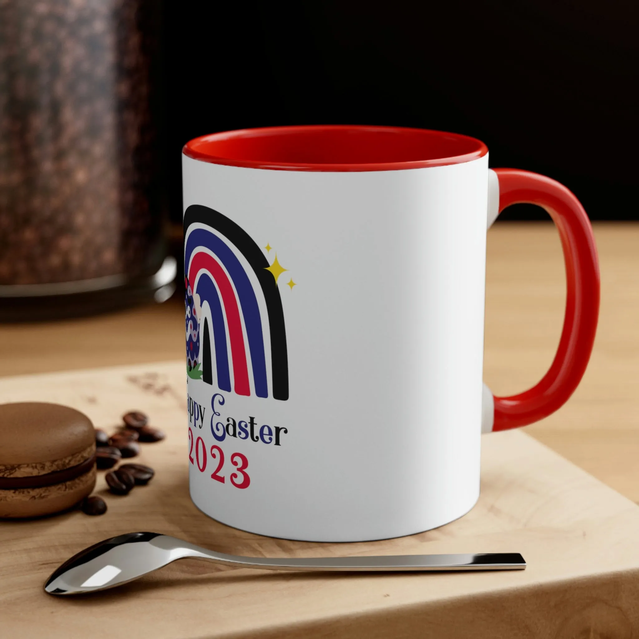 Polyamory Flag Accent Coffee Mug Easter Festival - Happy Easter 2023