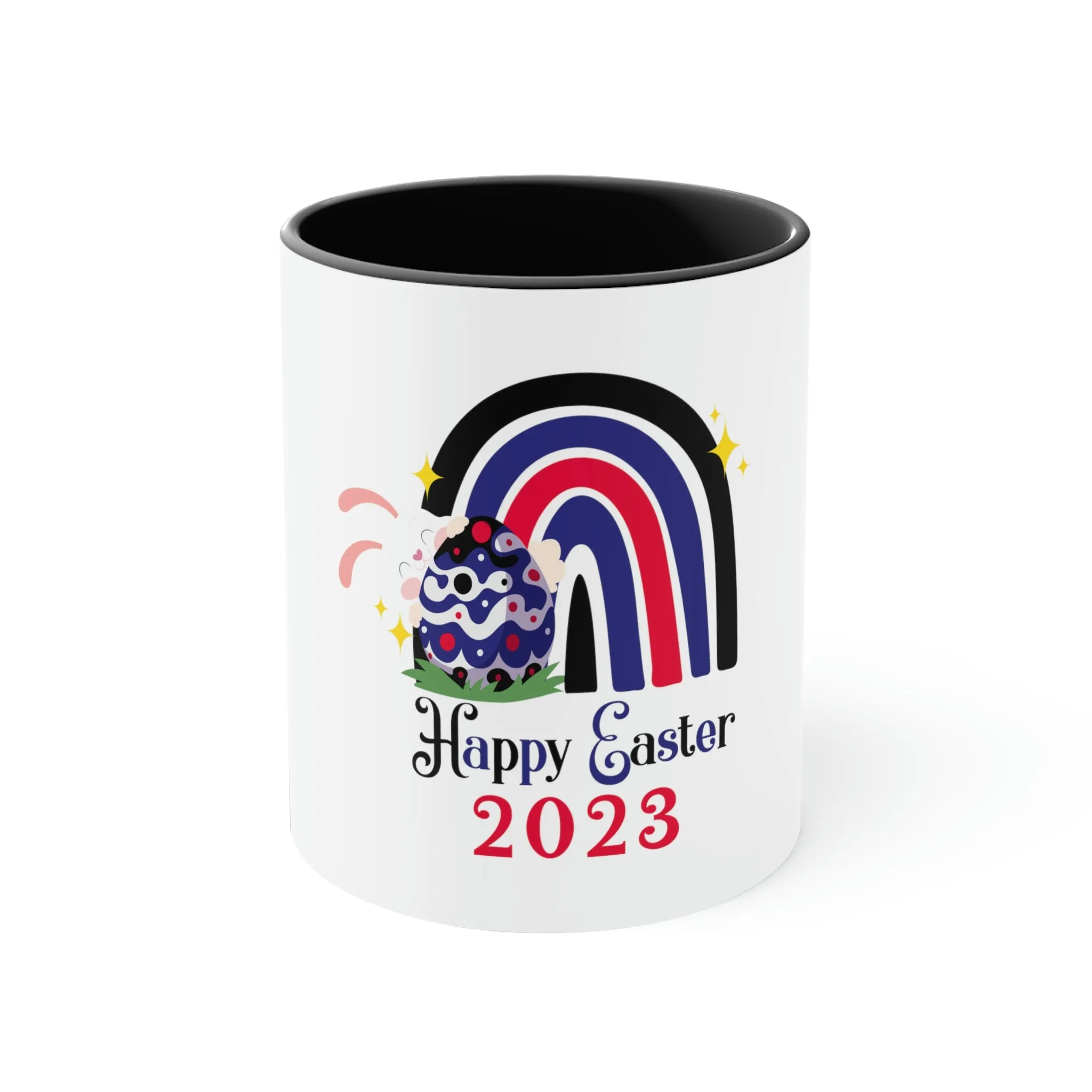 Polyamory Flag Accent Coffee Mug Easter Festival - Happy Easter 2023