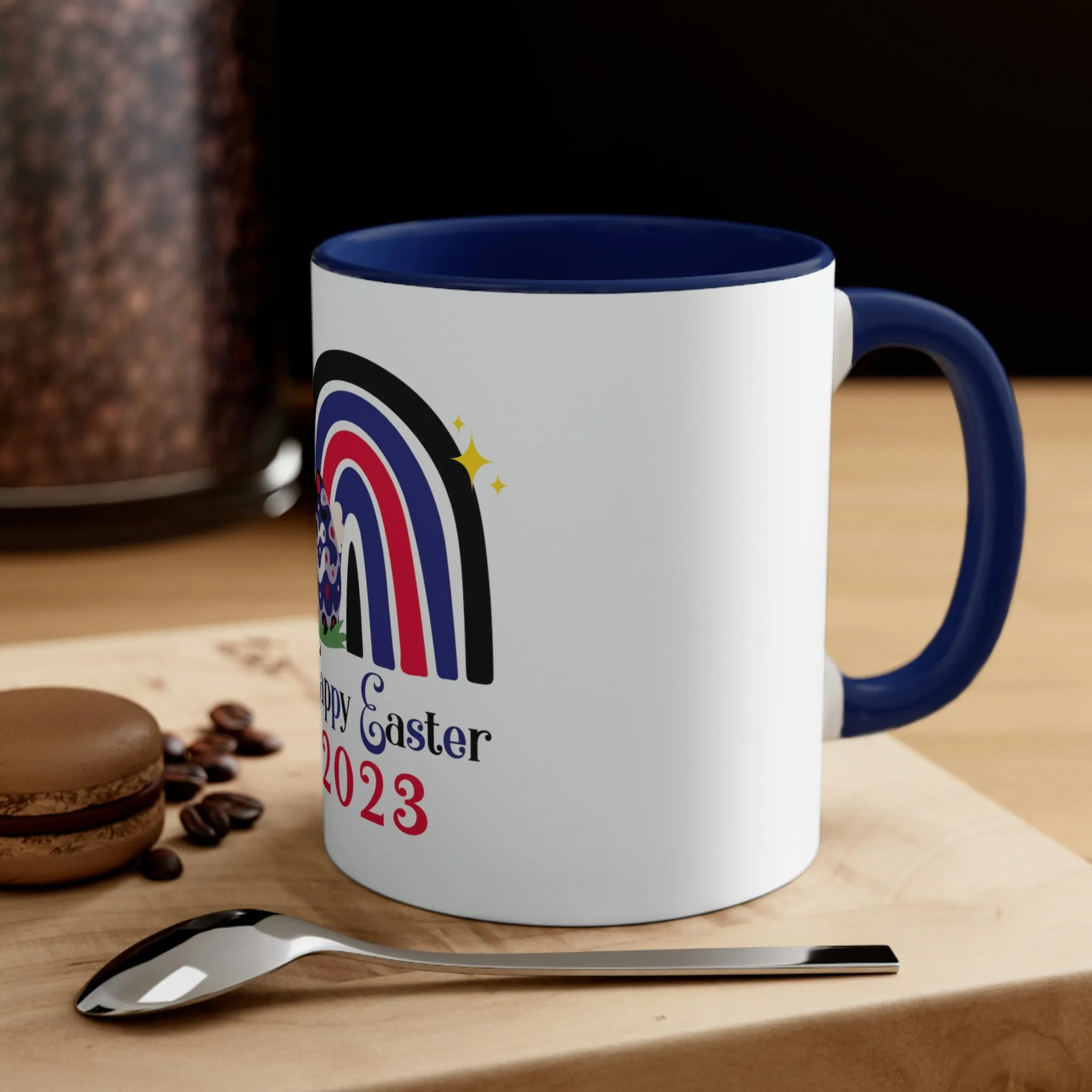 Polyamory Flag Accent Coffee Mug Easter Festival - Happy Easter 2023