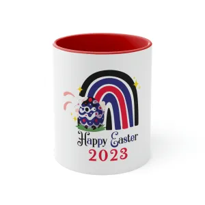 Polyamory Flag Accent Coffee Mug Easter Festival - Happy Easter 2023