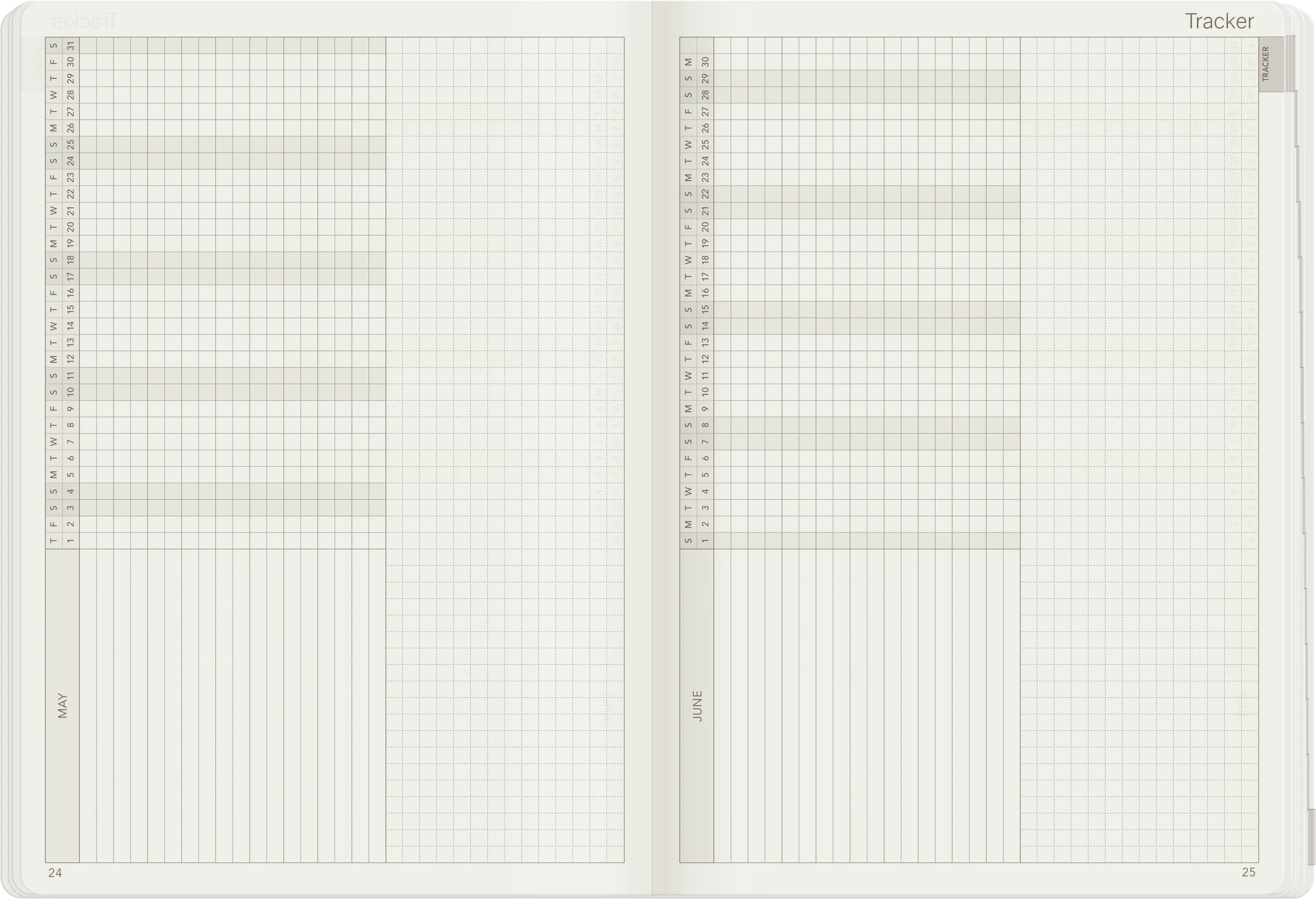 PRE-ORDER | 2025 A5 Weekly Planner | 52gsm Tomoe River Paper | Core | Unstacked Weekends