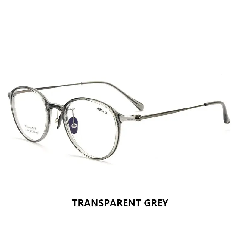 Pure Titanium Ultralight Retro Round Photochromic Progressive Reading Glasses Prescription Eyeglasses