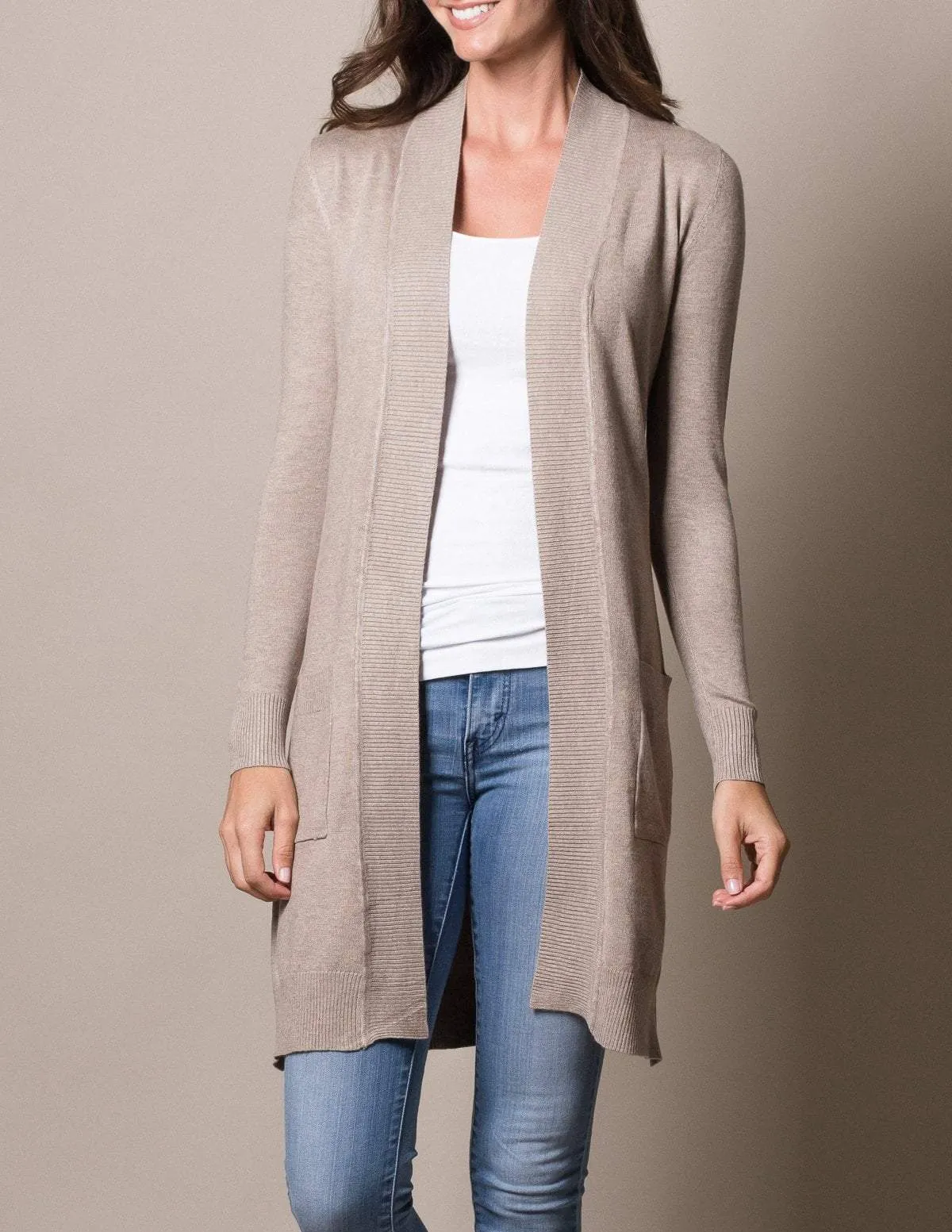 Retro Long Cardigan Wrap - Plus Sizes