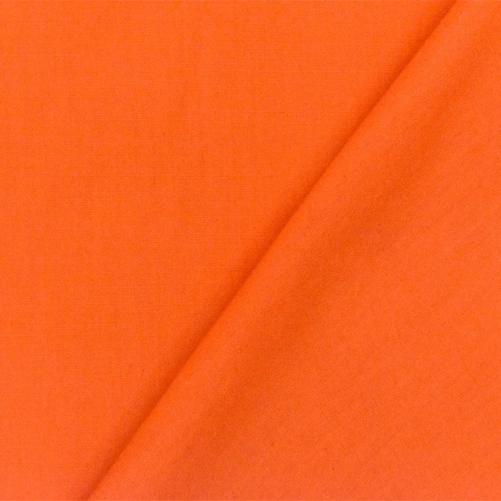 Simple Orange Solid Polyester Broadcloth Woven Fabric