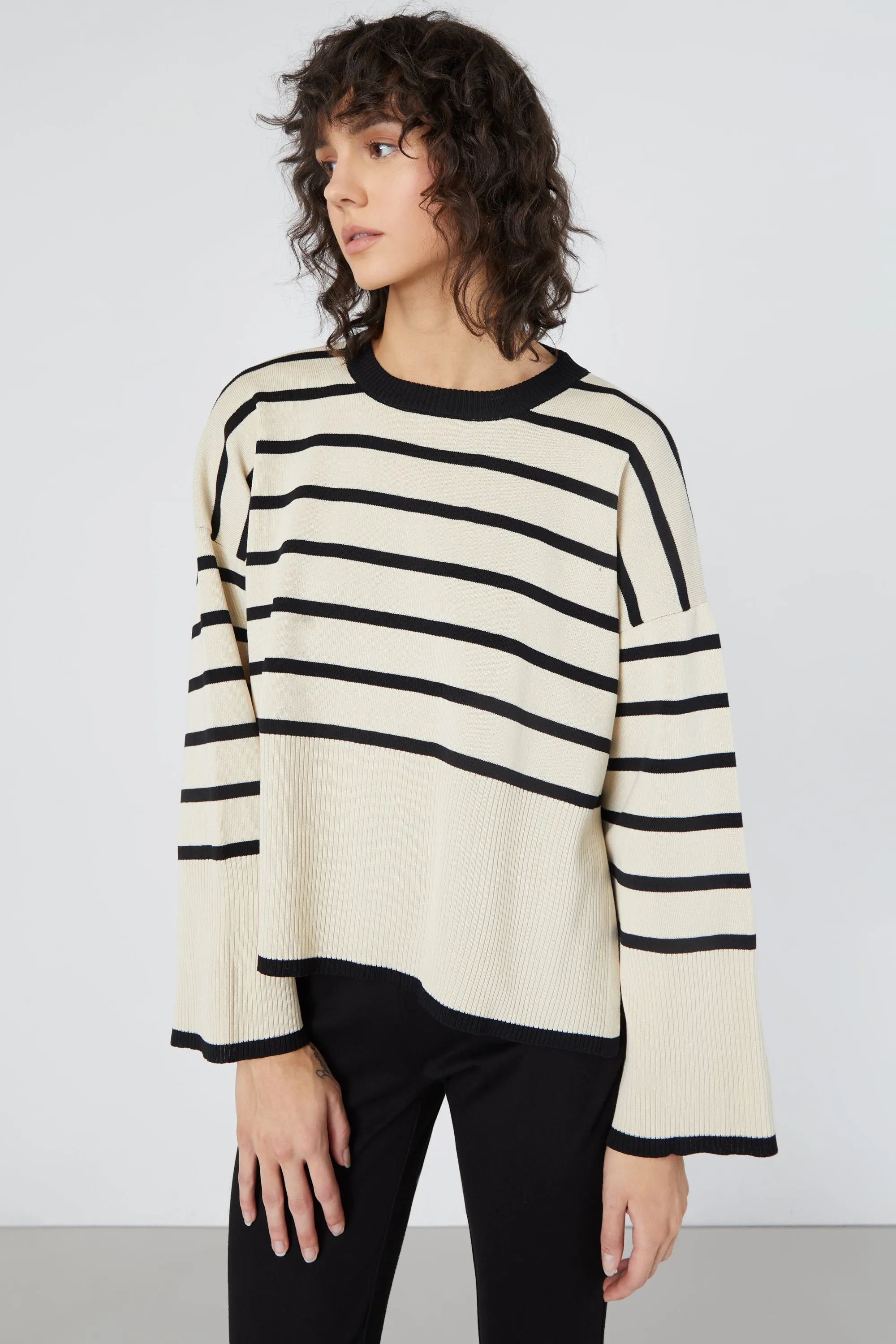 STRIPED CASHMERE SWEATER