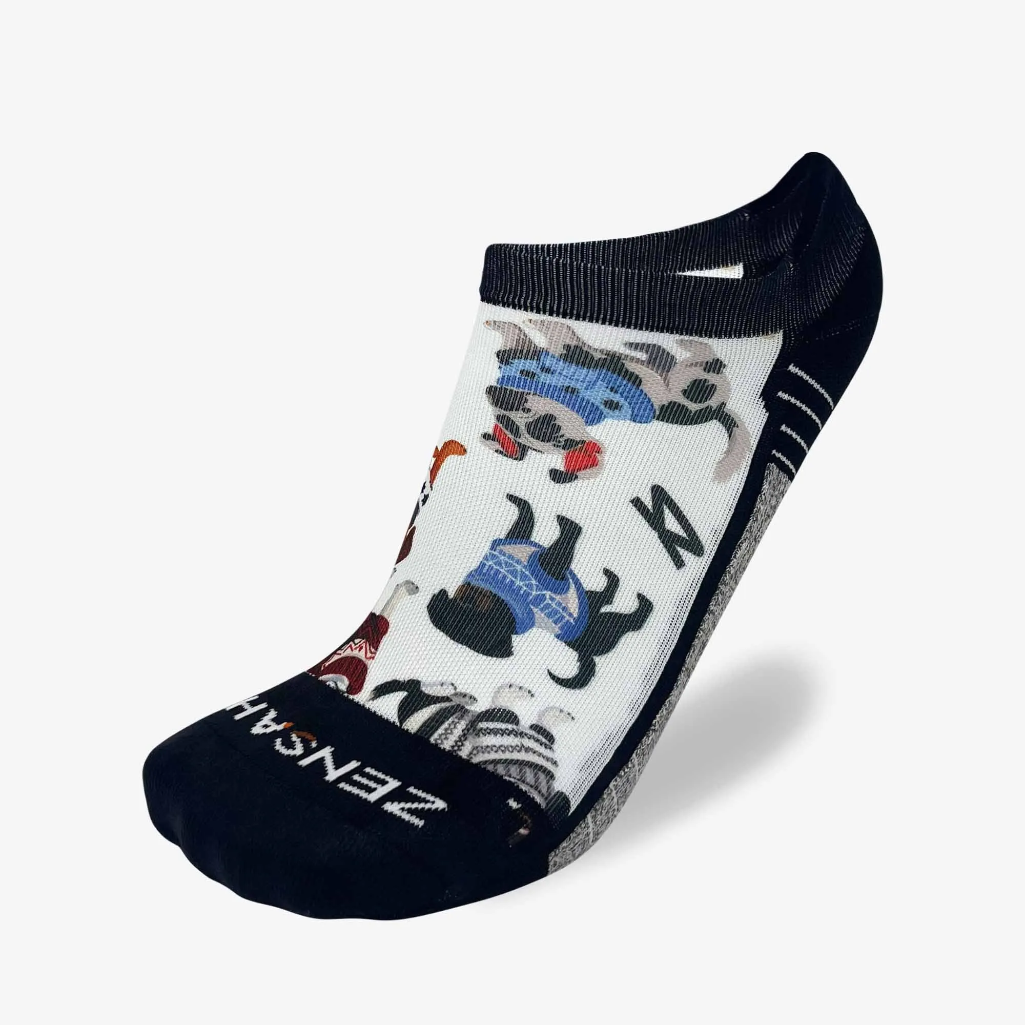 Sweater Dogs Running Socks (No Show)