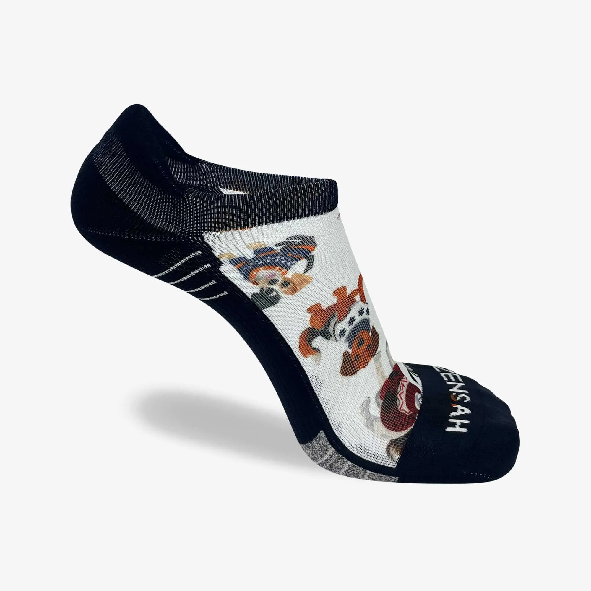 Sweater Dogs Running Socks (No Show)