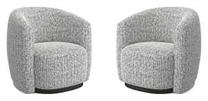 Tatum - Swivel Accent Chair (Set of 2) - Nightshade