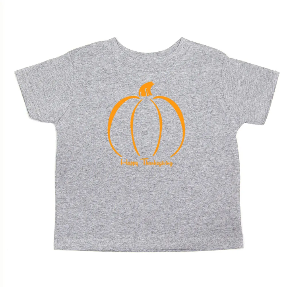 Thanksgiving Pumpkin Toddler Short Sleeve T-Shirt