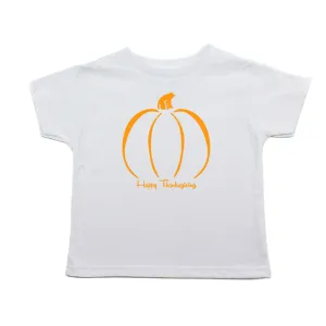 Thanksgiving Pumpkin Toddler Short Sleeve T-Shirt