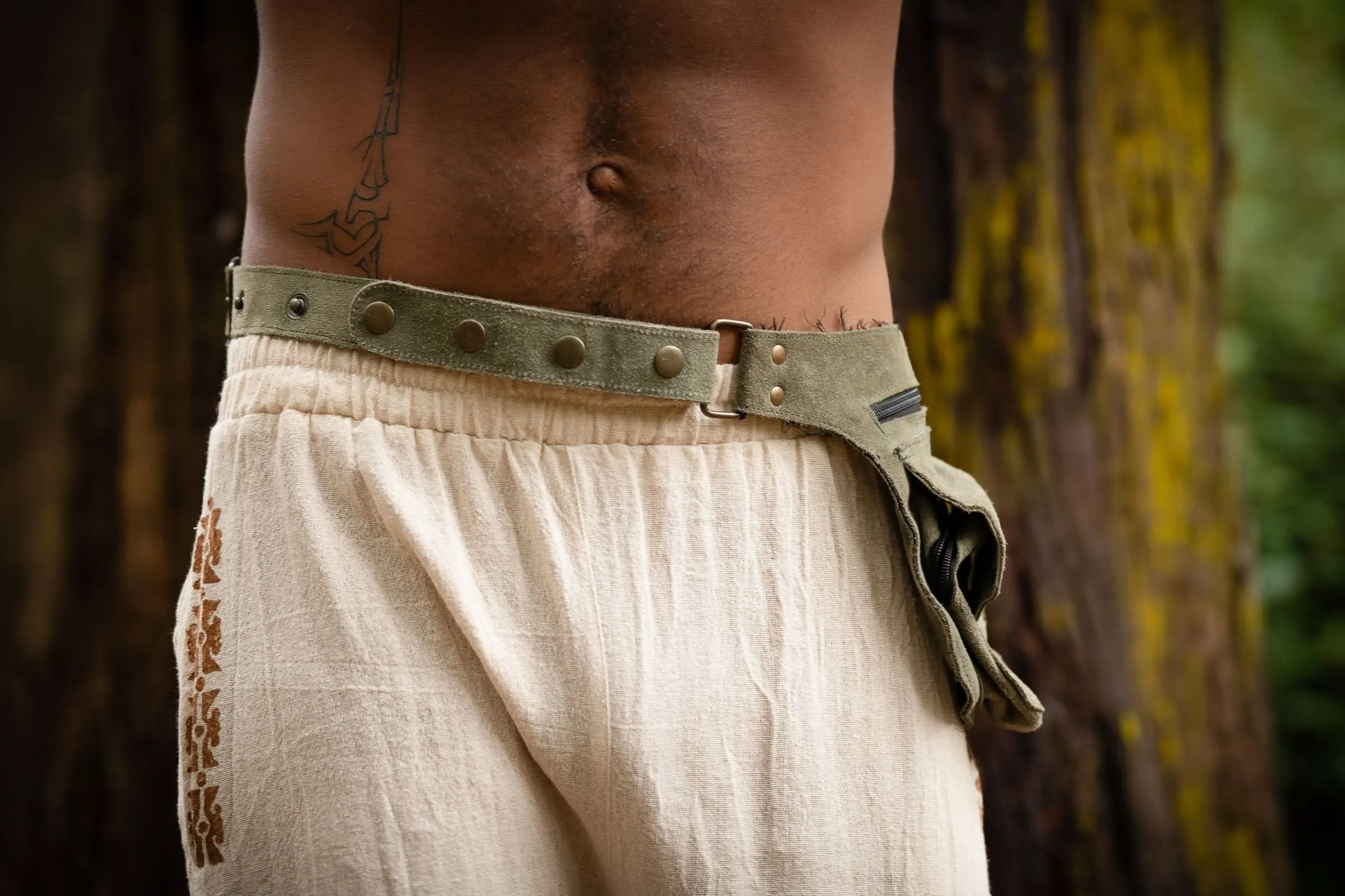 The Nile Recycled Leather Pocket Belt for Men