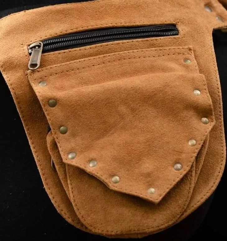 The Nile Recycled Leather Pocket Belt for Men