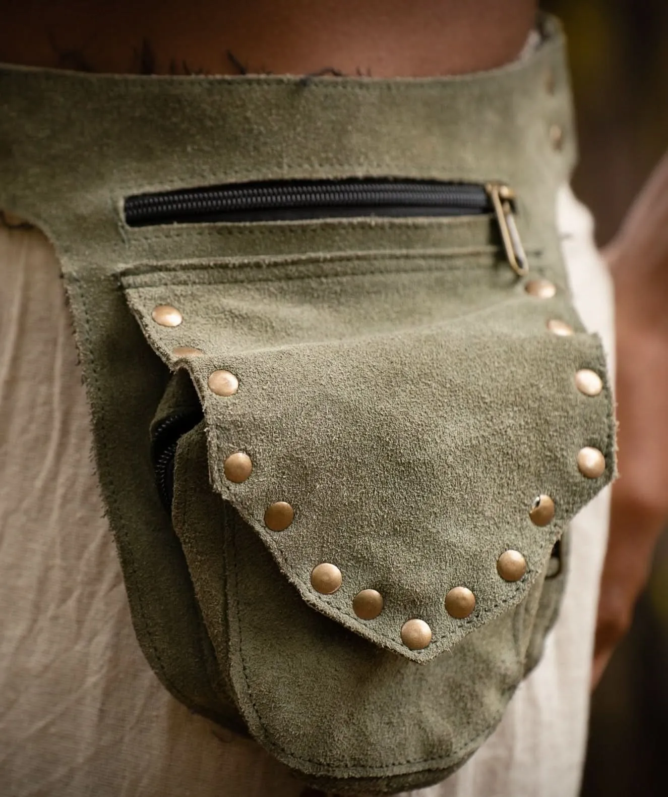 The Nile Recycled Leather Pocket Belt for Men