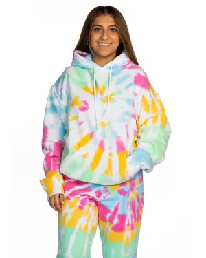 Tie Dye Essential Fleece Hoodie - Devine Spiral