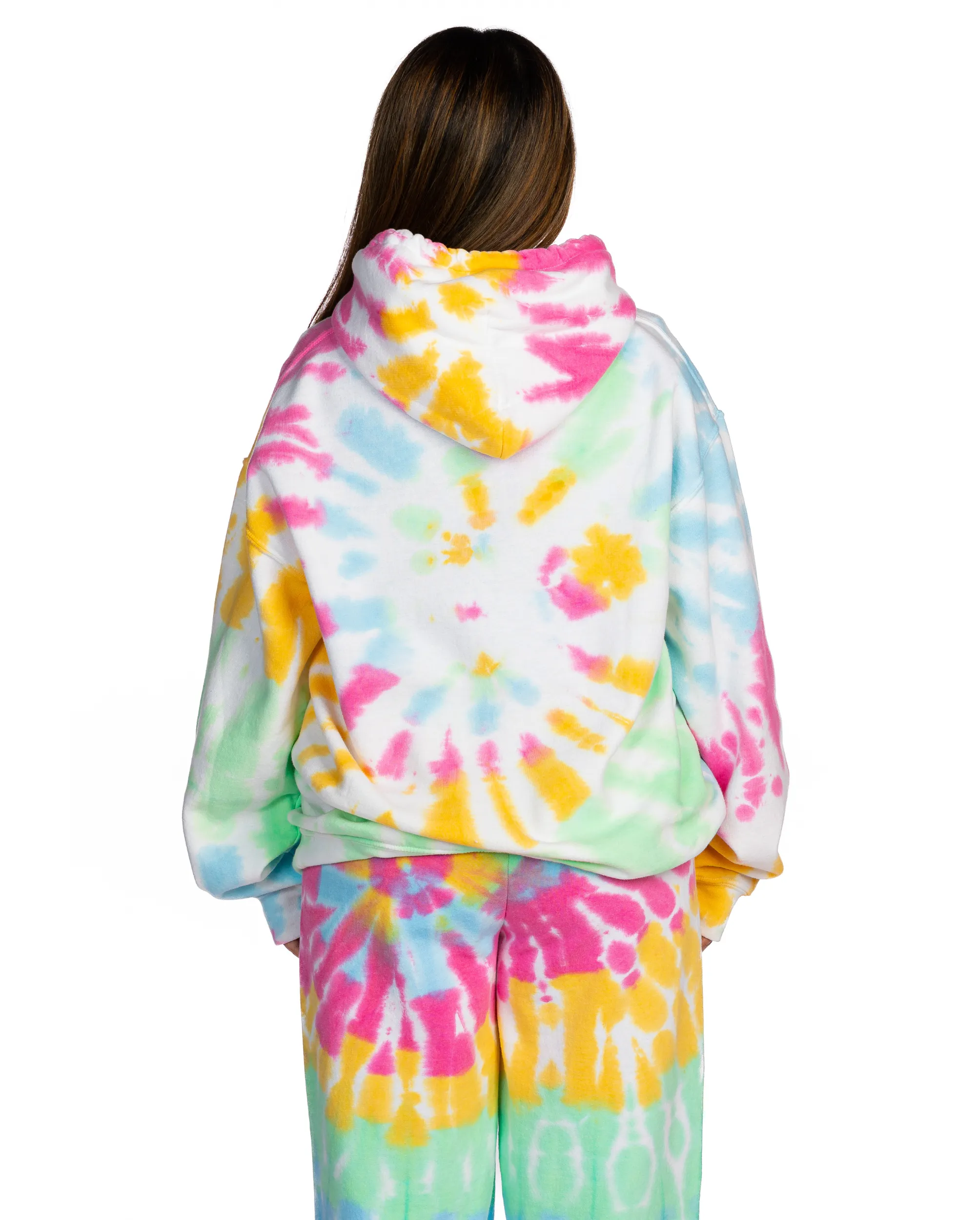 Tie Dye Essential Fleece Hoodie - Devine Spiral