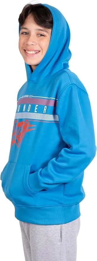 Ultra Game NBA Official Youth  Super Soft Showtime Pullover Hoodie Sweatshirt, Oklahoma City Thunder, Team Color|Oklahoma City Thunder