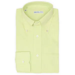 VANNUCCI Milano Lime Green Soft Button-Down Collar Dress Shirt NEW