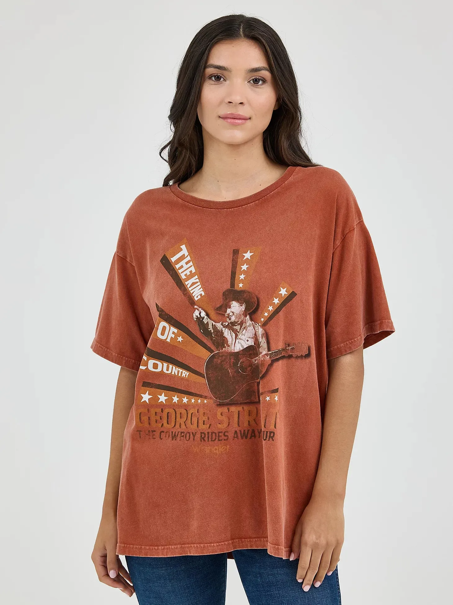 Women's Wrangler 112361081 Oversized George Strait Tee Shirt